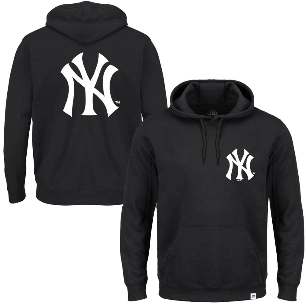 Majestic Athletic Jumpers New York Yankees Majestic MLB Duke Hoodie Jumper - Black