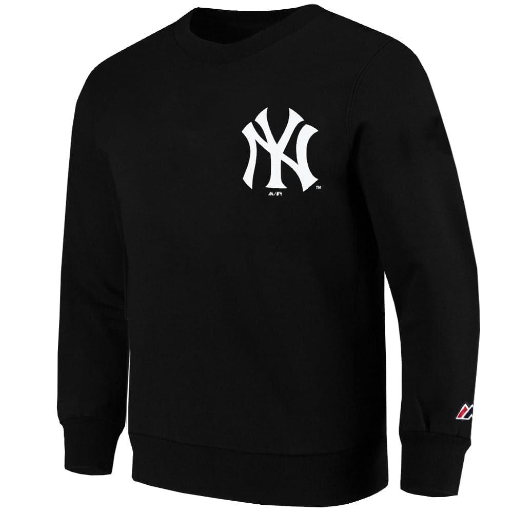 Majestic Athletic Jumpers New York Yankees Majestic MLB Gamily Crew Jumper - Black