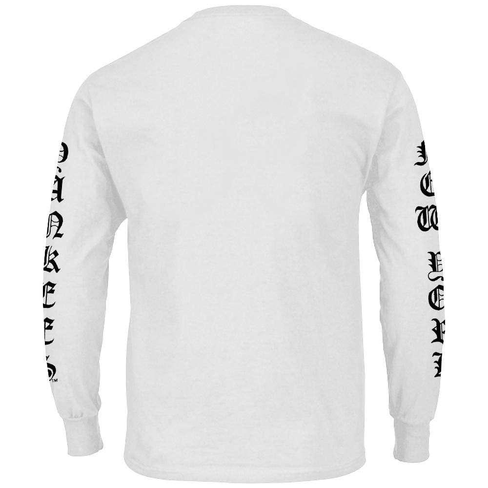 Majestic Athletic Long Sleeve Tees New York Yankees Majestic MLB Gothic Long Sleeve T-Shirt - White