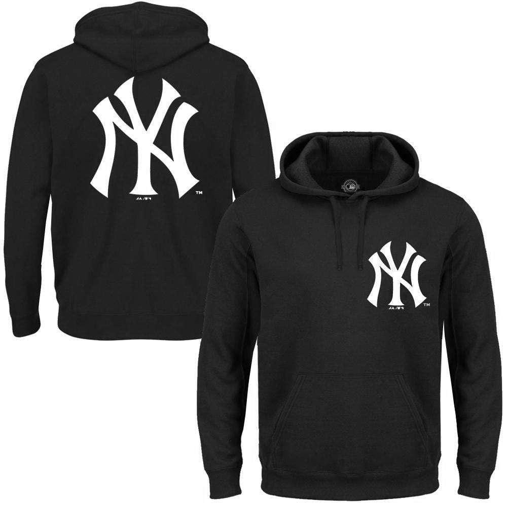 Majestic Athletic Jumpers New York Yankees Majestic MLB Juke Hoodie Jumper - Black