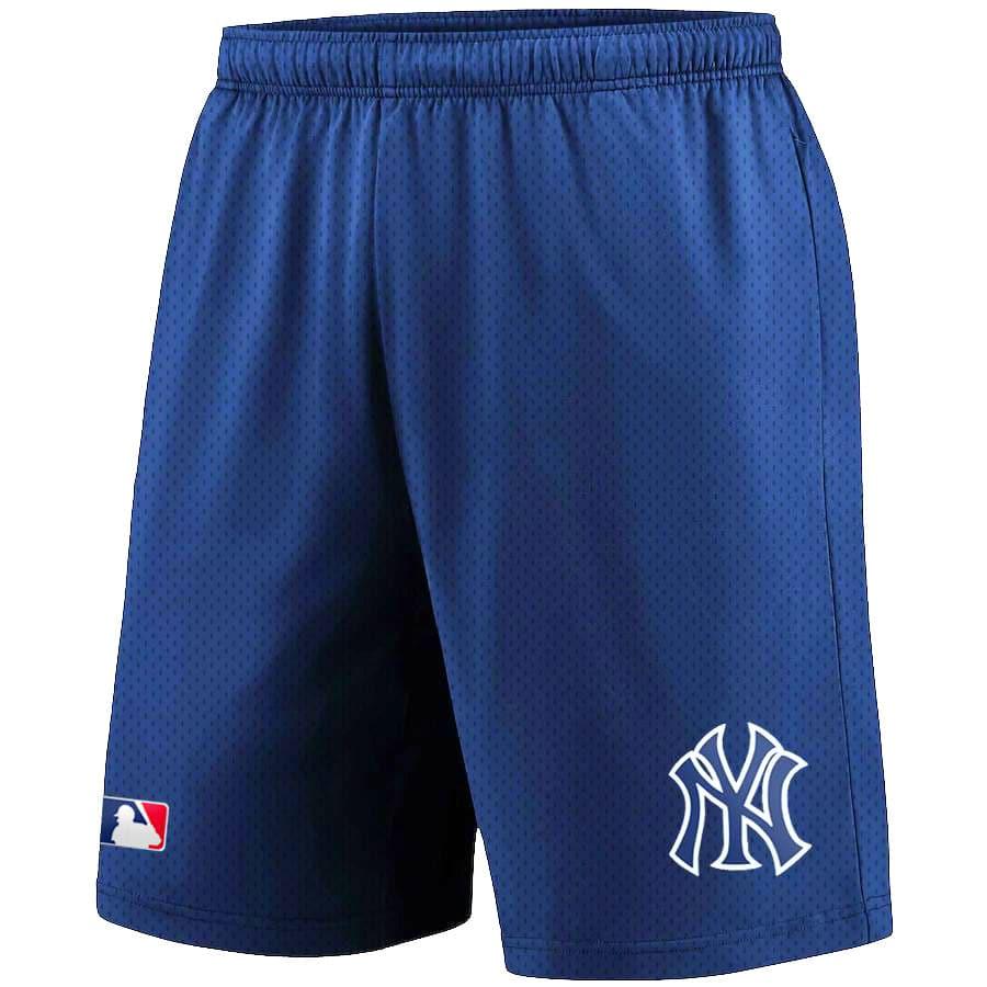 Majestic Athletic Shorts New York Yankees Majestic MLB Mesh Basic Shorts - Blue