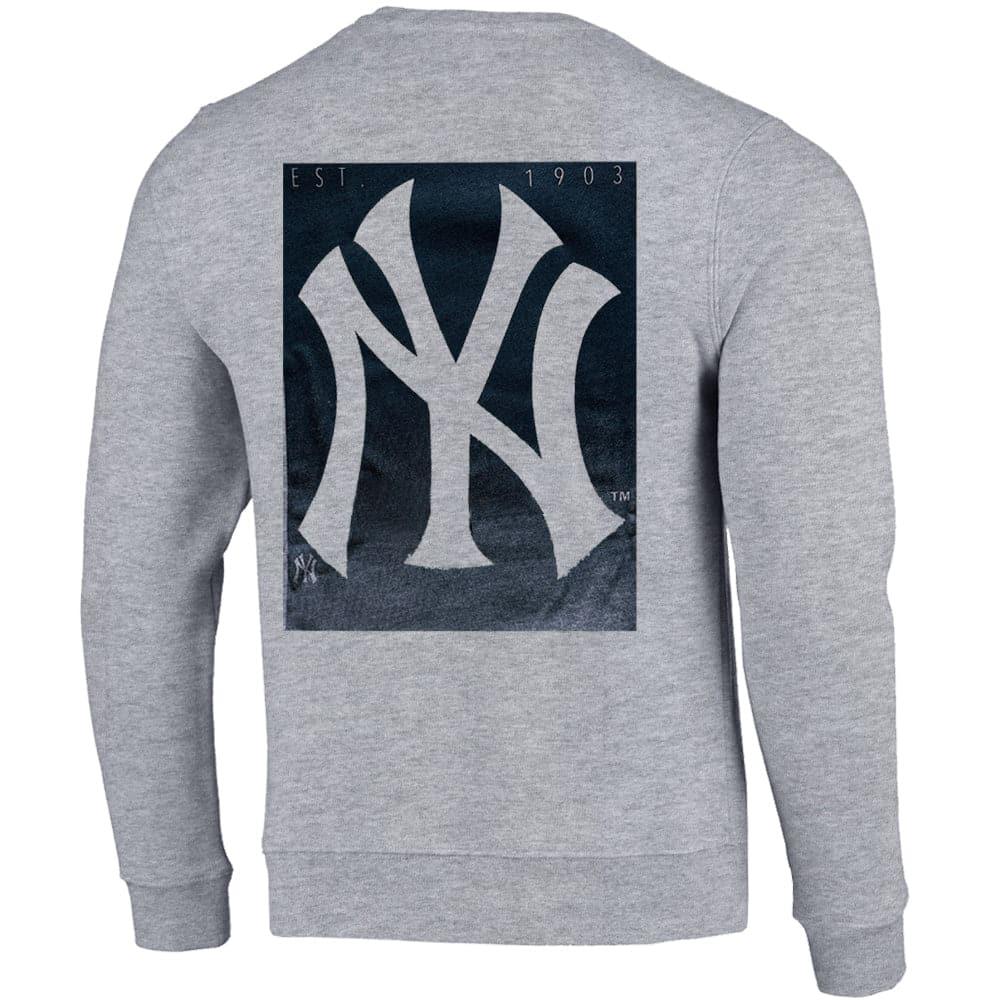 Majestic Athletic Jumpers New York Yankees Majestic MLB Pattison Crew Jumper - Grey Marle