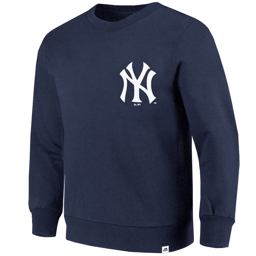 Majestic Athletic Jumpers New York Yankees Majestic MLB Pattison Crew Jumper - Navy