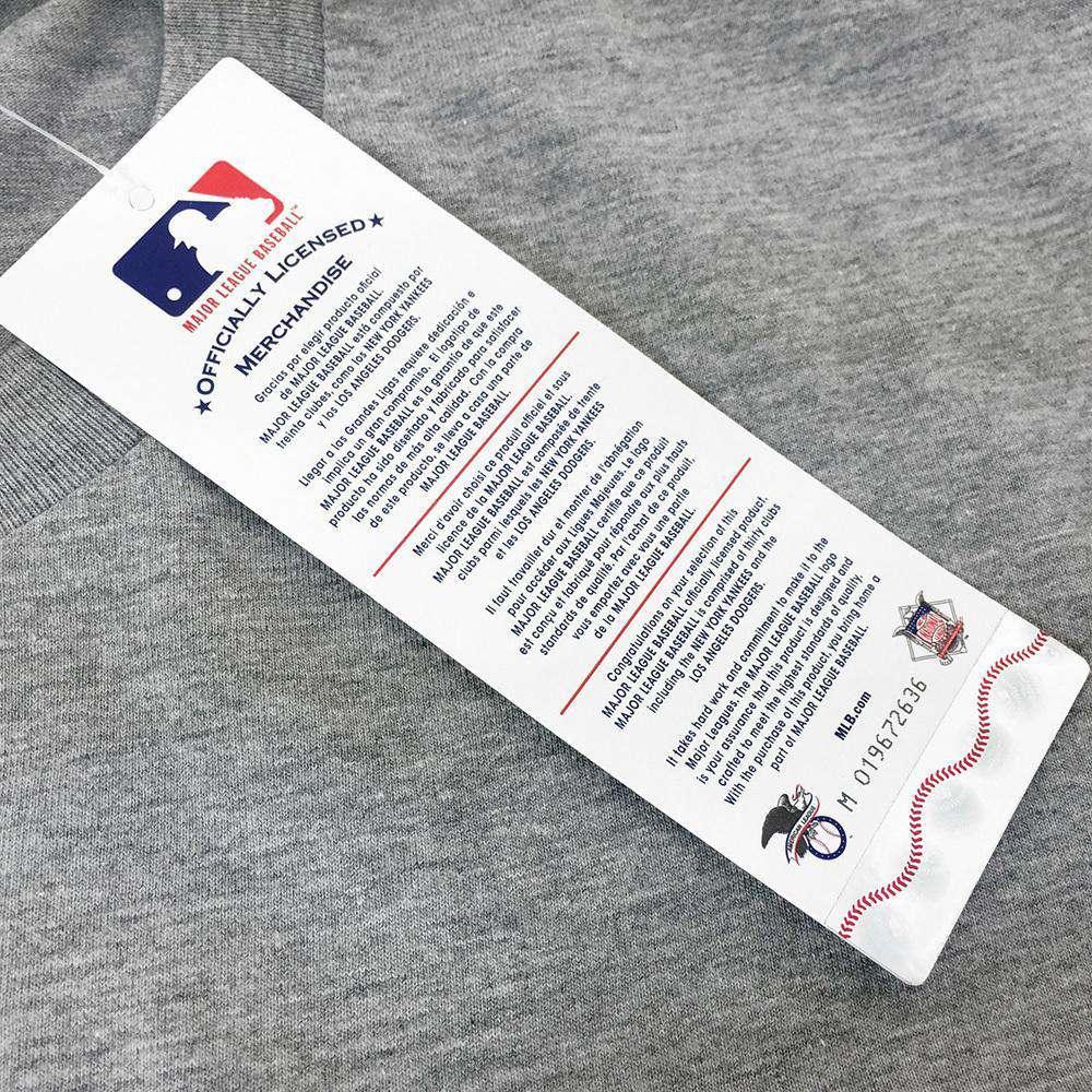 Majestic Athletic T-Shirts New York Yankees Majestic MLB Road Wordmark T-Shirt - Grey