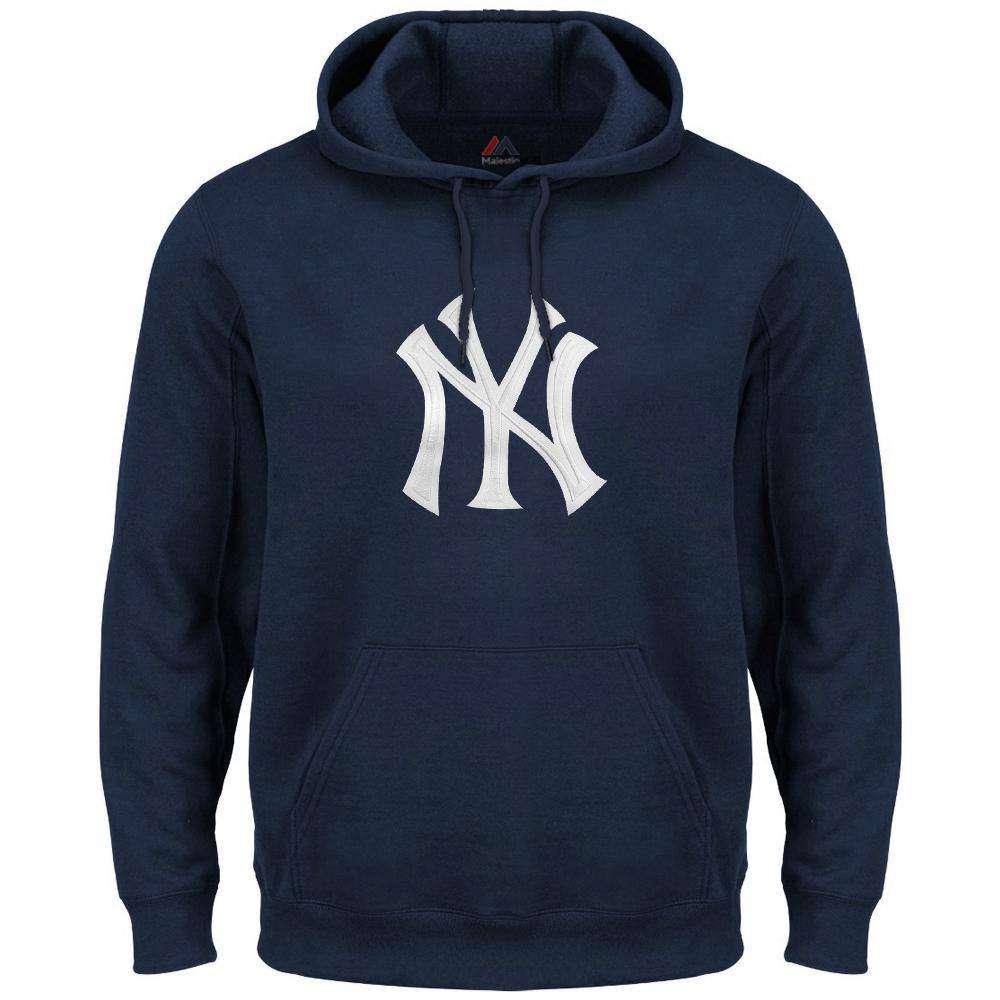 Majestic Athletic Jumpers New York Yankees Majestic MLB Scoring Position Hoodie Jumper - Navy
