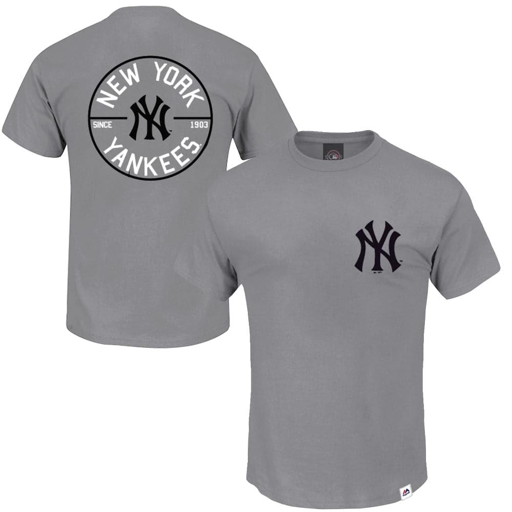 Majestic Athletic T-Shirts New York Yankees Majestic MLB Syngar T-Shirt - Grey