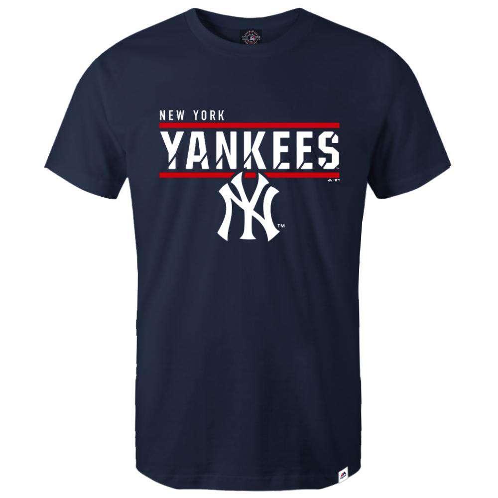 Majestic Athletic T-Shirts New York Yankees Majestic MLB Team Flex T-Shirt - Navy