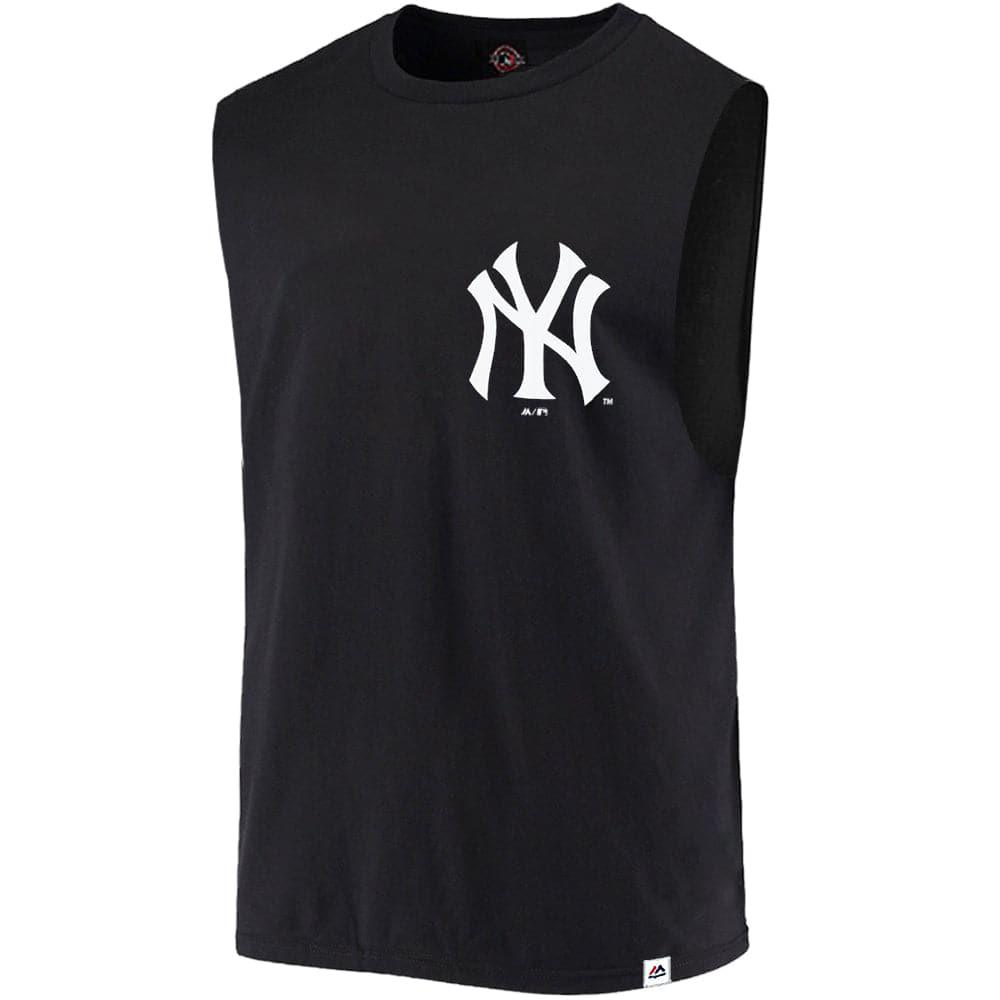 Majestic Athletic T-Shirts New York Yankees Majestic MLB Yisser Sleeveless Muscle T-Shirt - Black