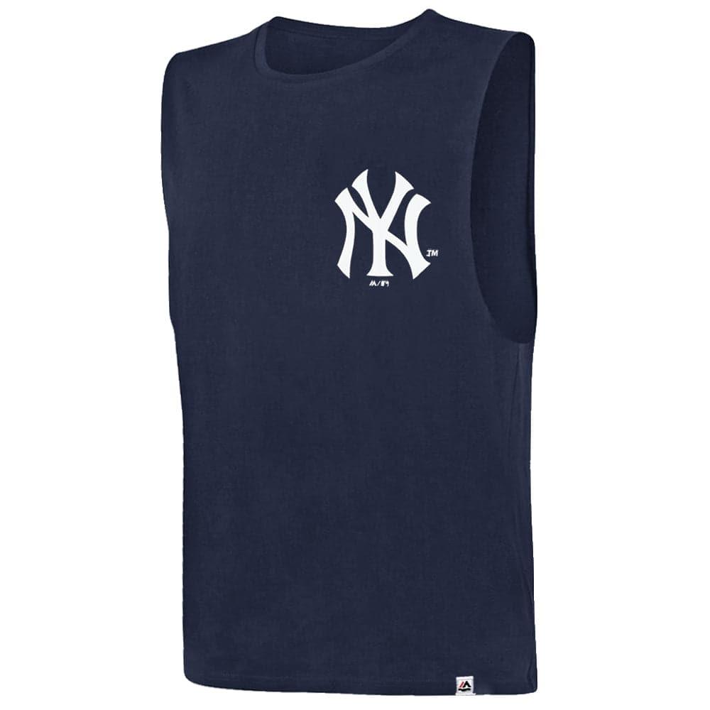 Majestic Athletic T-Shirts New York Yankees Majestic MLB Yisser Sleeveless Muscle T-Shirt - Navy