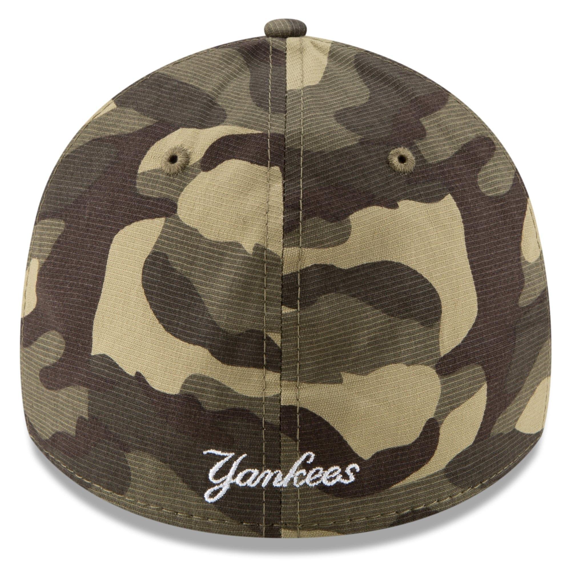 New Era Caps New York Yankees New Era MLB 2021 Armed Forces 39THIRTY Flex Fit Curve Hat - Camo