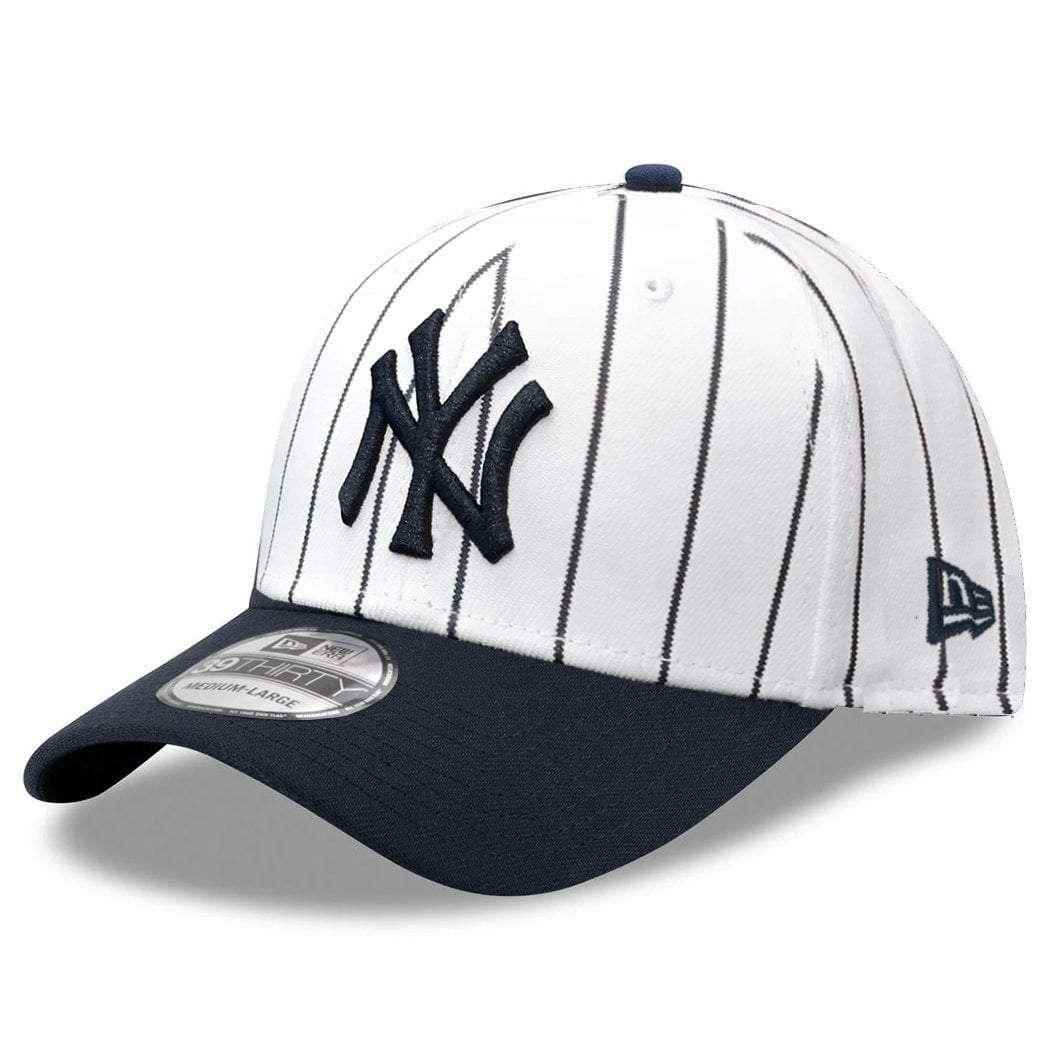 New Era Caps New York Yankees New Era MLB Alt Logo 39THIRTY Stretch-Fit Curve Hat - White