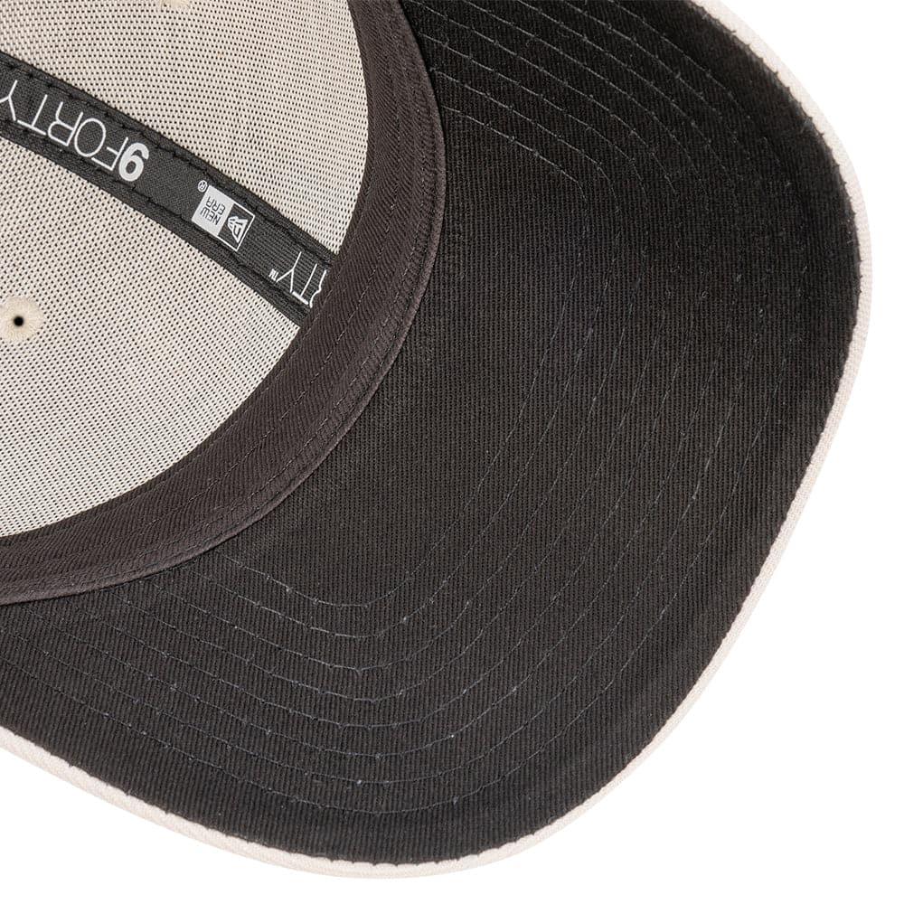 New Era Caps New York Yankees New Era MLB Black Tonal 9FORTY Snapback Curve Hat - Stone
