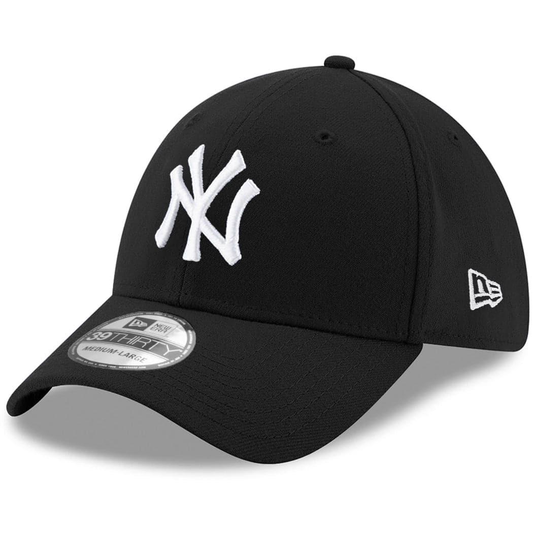 New Era Caps New York Yankees New Era MLB Black & White 39THIRTY Stretch Fit Curve Hat