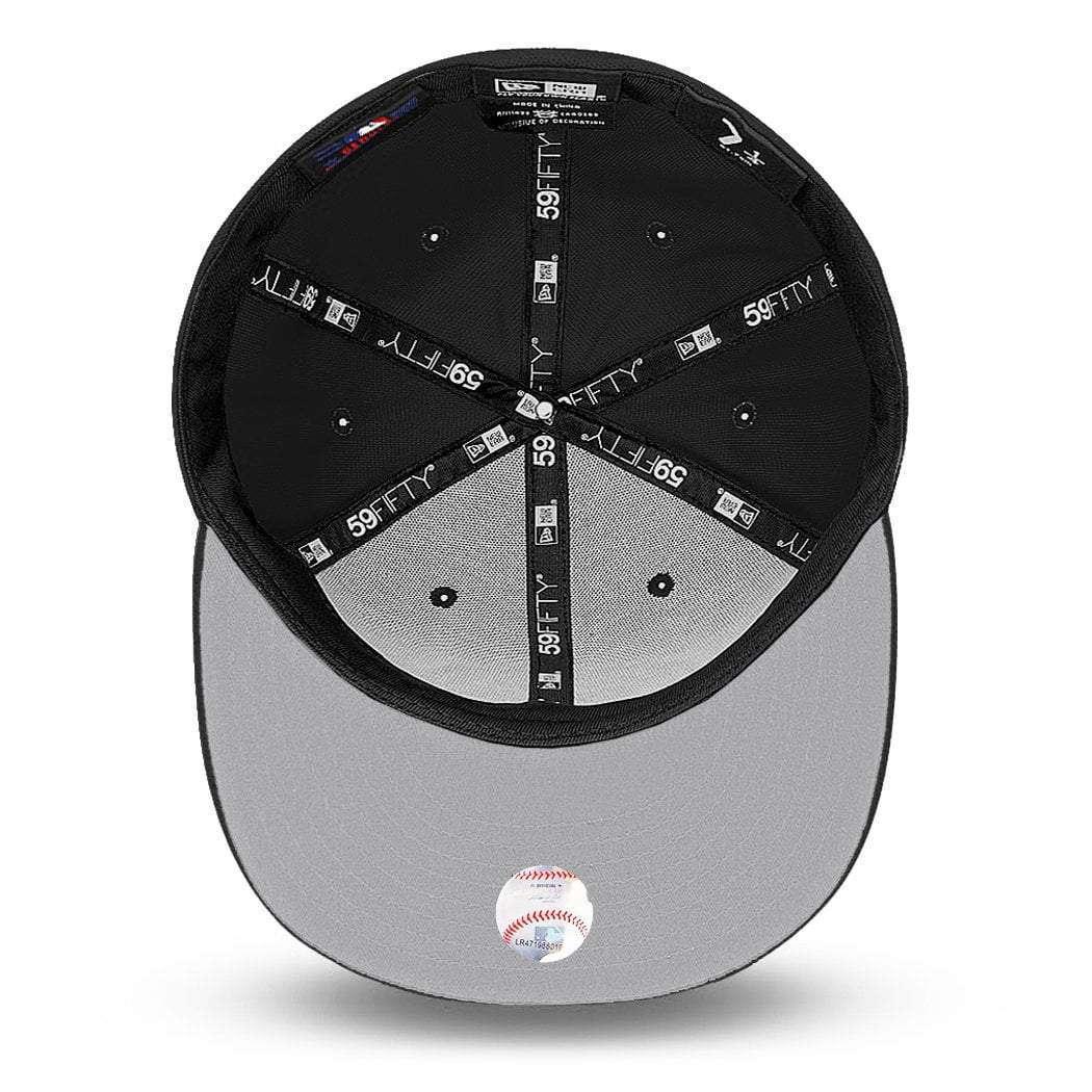 New Era Caps New York Yankees New Era MLB Black & White Script 59FIFTY Fitted Hat