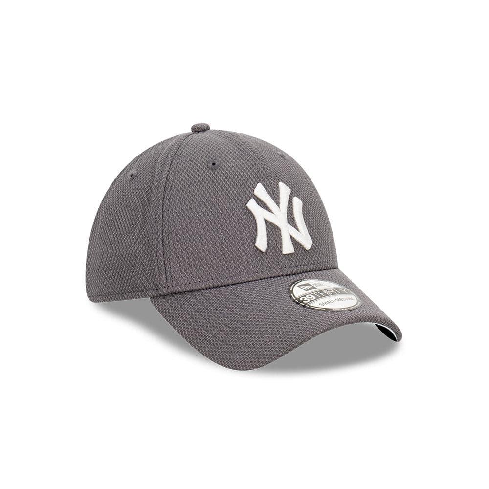 New Era Caps New York Yankees New Era MLB Graphite Diamond Era 39THIRTY Stretch Fit Hat - Grey