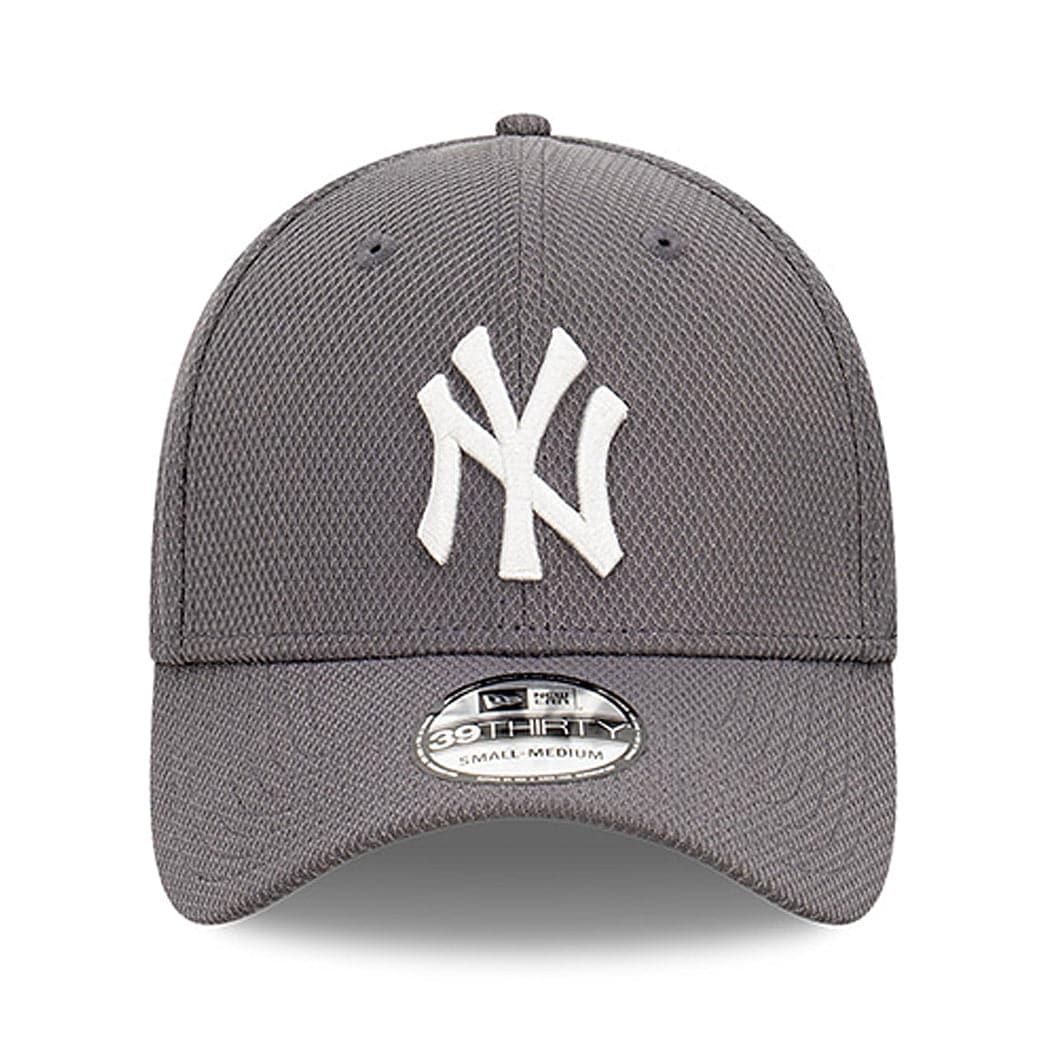 New Era Caps New York Yankees New Era MLB Graphite Diamond Era 39THIRTY Stretch Fit Hat - Grey