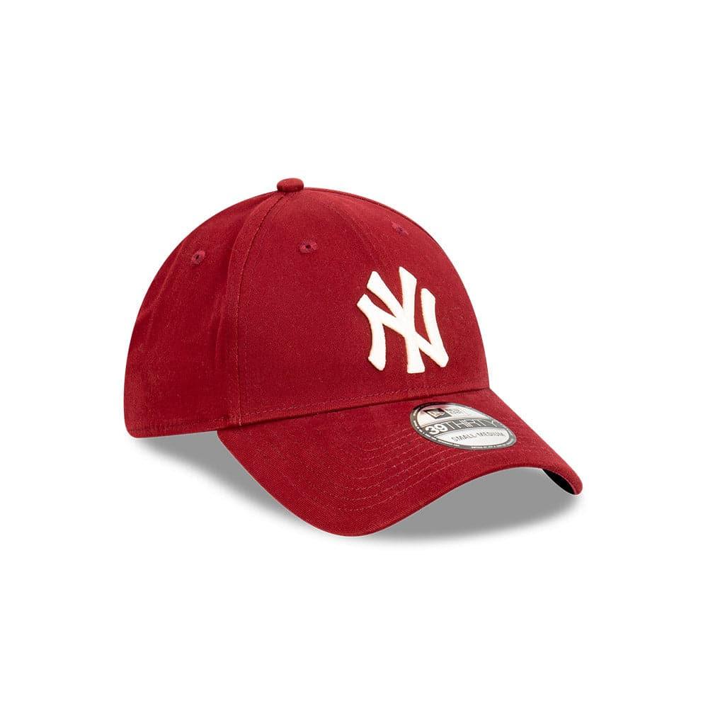 New Era Caps New York Yankees New Era MLB Ivory Logo 39THIRTY Stretch Fit Curve Hat - Cardinal