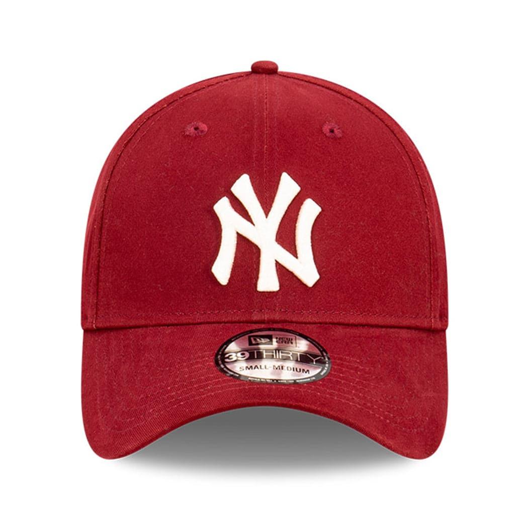 New Era Caps New York Yankees New Era MLB Ivory Logo 39THIRTY Stretch Fit Curve Hat - Cardinal