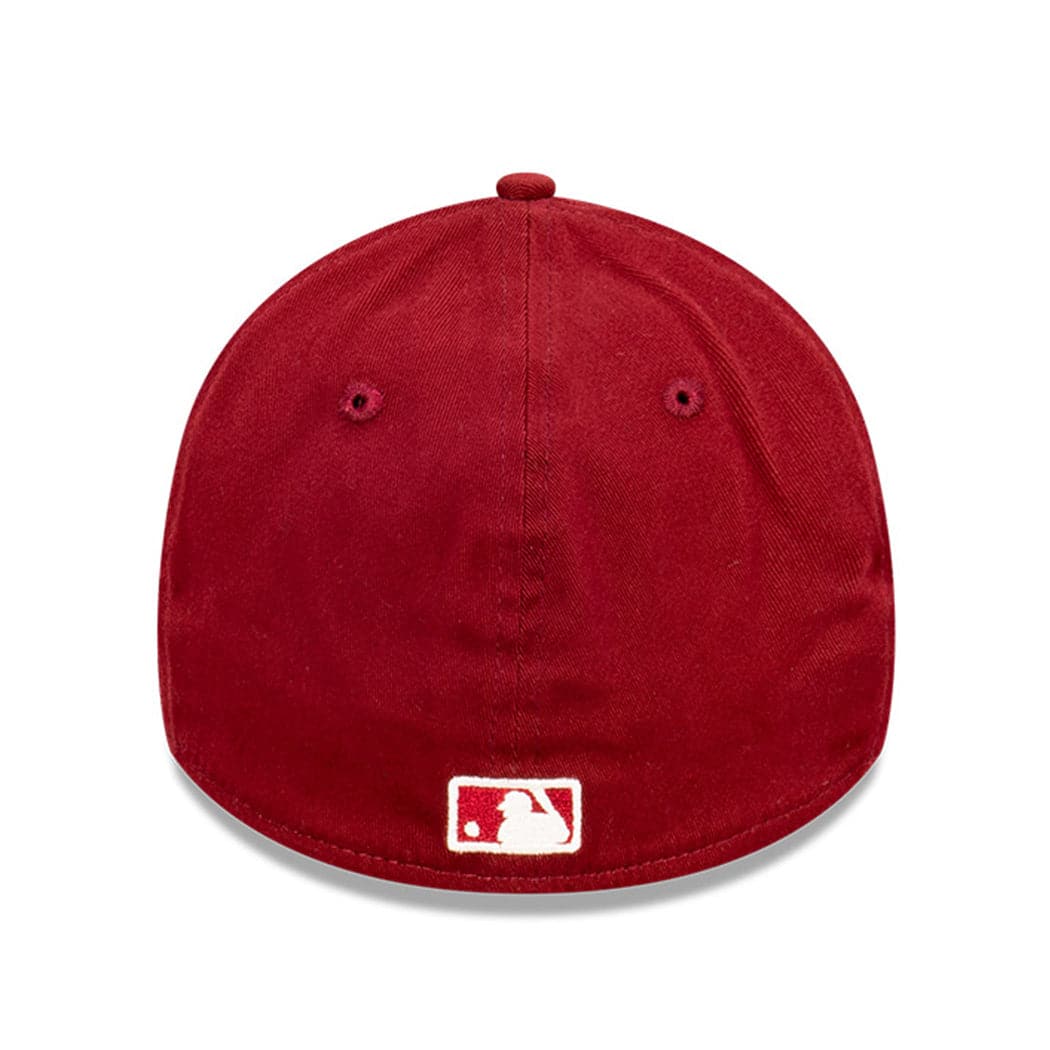 New Era Caps New York Yankees New Era MLB Ivory Logo 39THIRTY Stretch Fit Curve Hat - Cardinal
