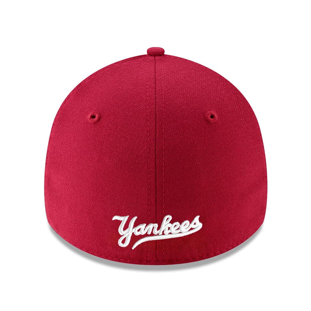 New Era Caps New York Yankees New Era MLB Team 39THIRTY Flex Fit Curve Hat - Crimson