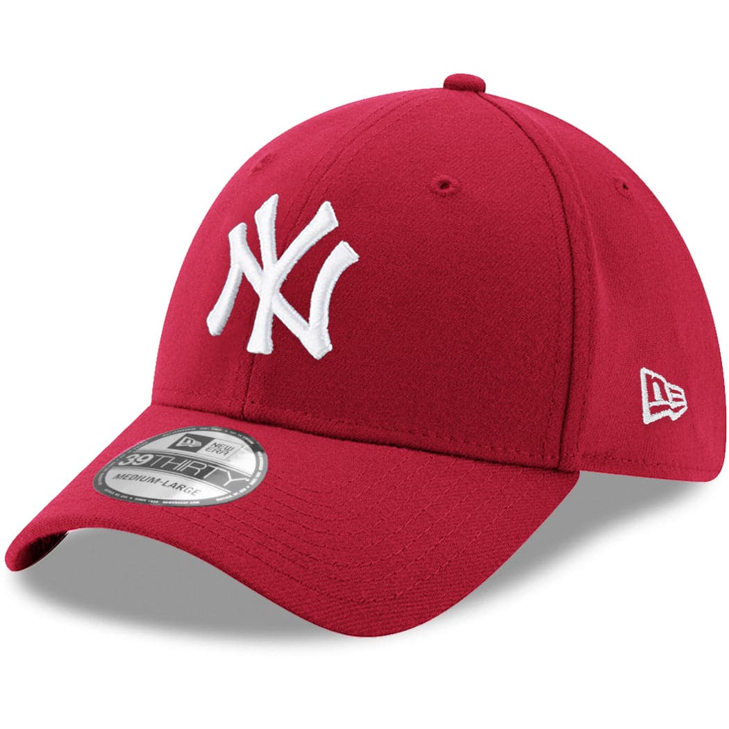 New Era Caps New York Yankees New Era MLB Team 39THIRTY Flex Fit Curve Hat - Crimson
