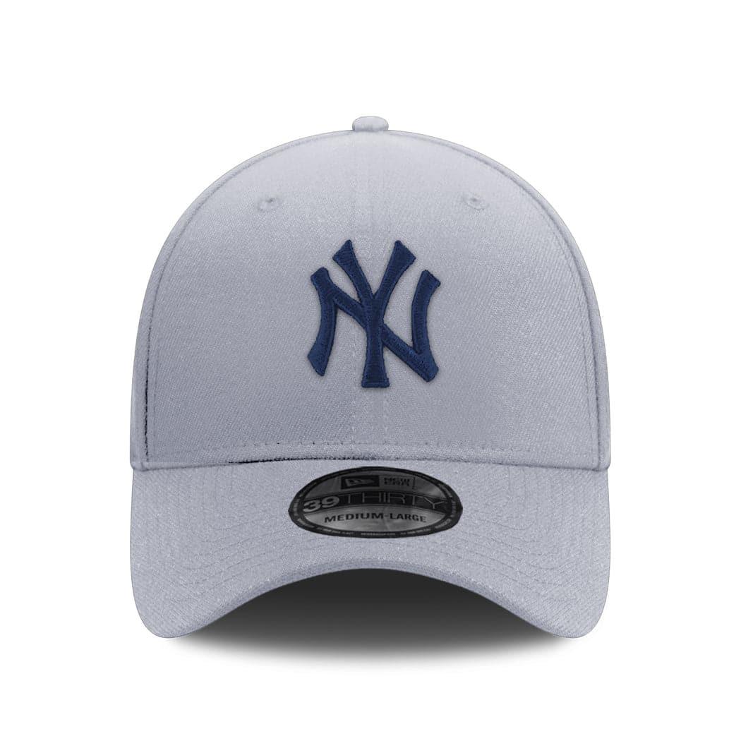 New Era Caps New York Yankees New Era MLB Team 39THIRTY Flex Fit Curve Hat - Grey