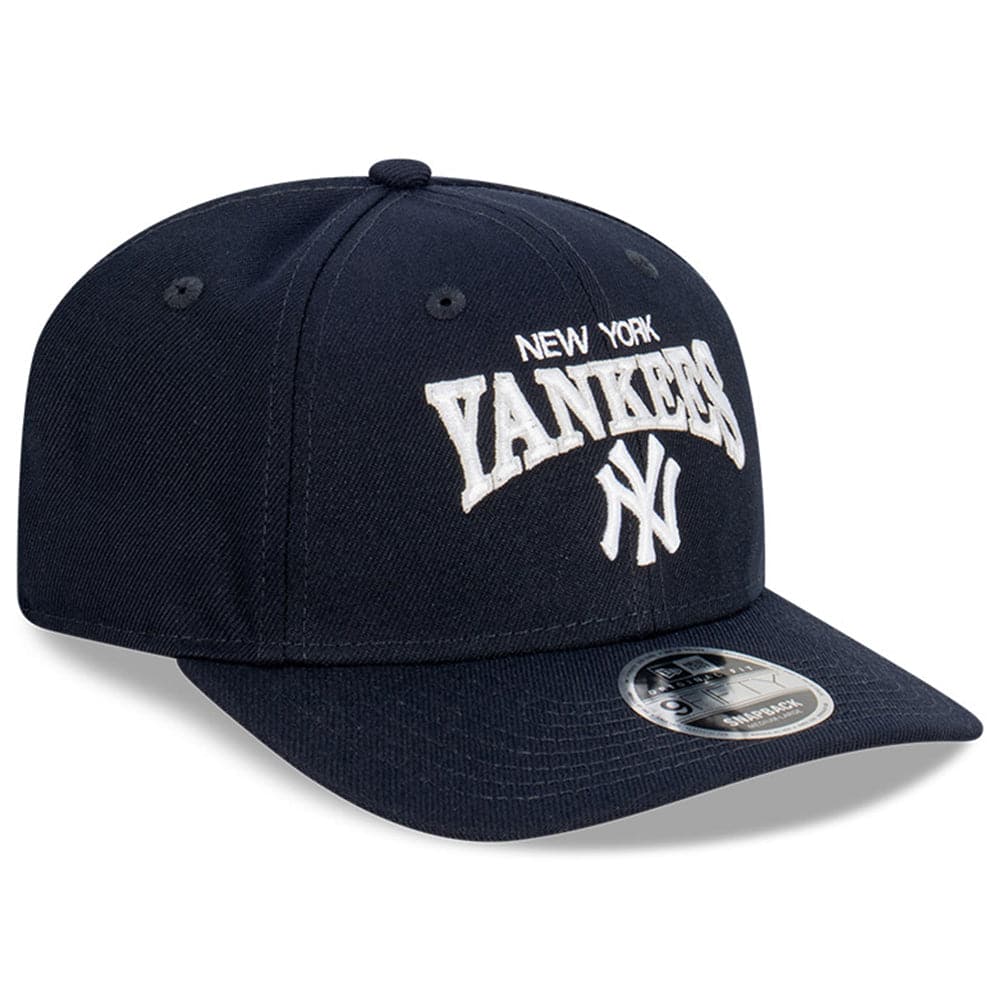 New Era Caps M/L New York Yankees New Era MLB Team Arch Pre-Curved OF 9FIFTY Snapback Hat - Navy