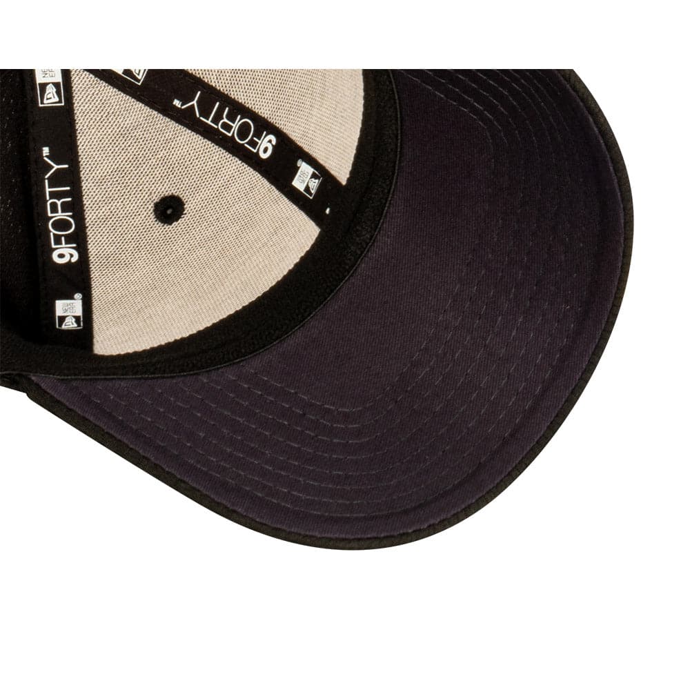 New Era Caps New York Yankees New Era MLB Team Dash Mesh 9FORTY Stretch Snapback Curve Hat - Black