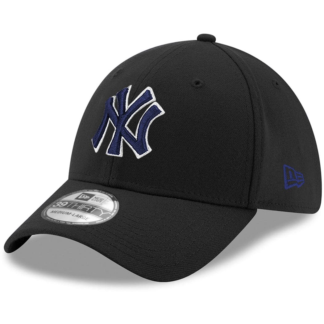 New Era Caps New York Yankees New Era MLB Team Established 39THIRTY Curve Flex Hat - Black