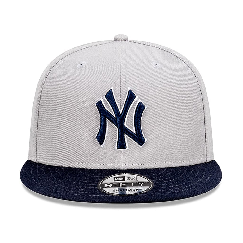 New Era Caps Adjustable M/L New York Yankees New Era MLB Team Interchange 2 Tone 9FIFTY Snapback Hat - Grey/Navy