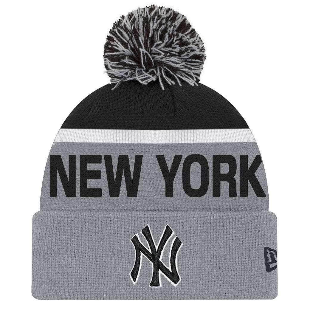 New Era Beanies New York Yankees New Era MLB Team Monochrome Knit Beanie - Grey