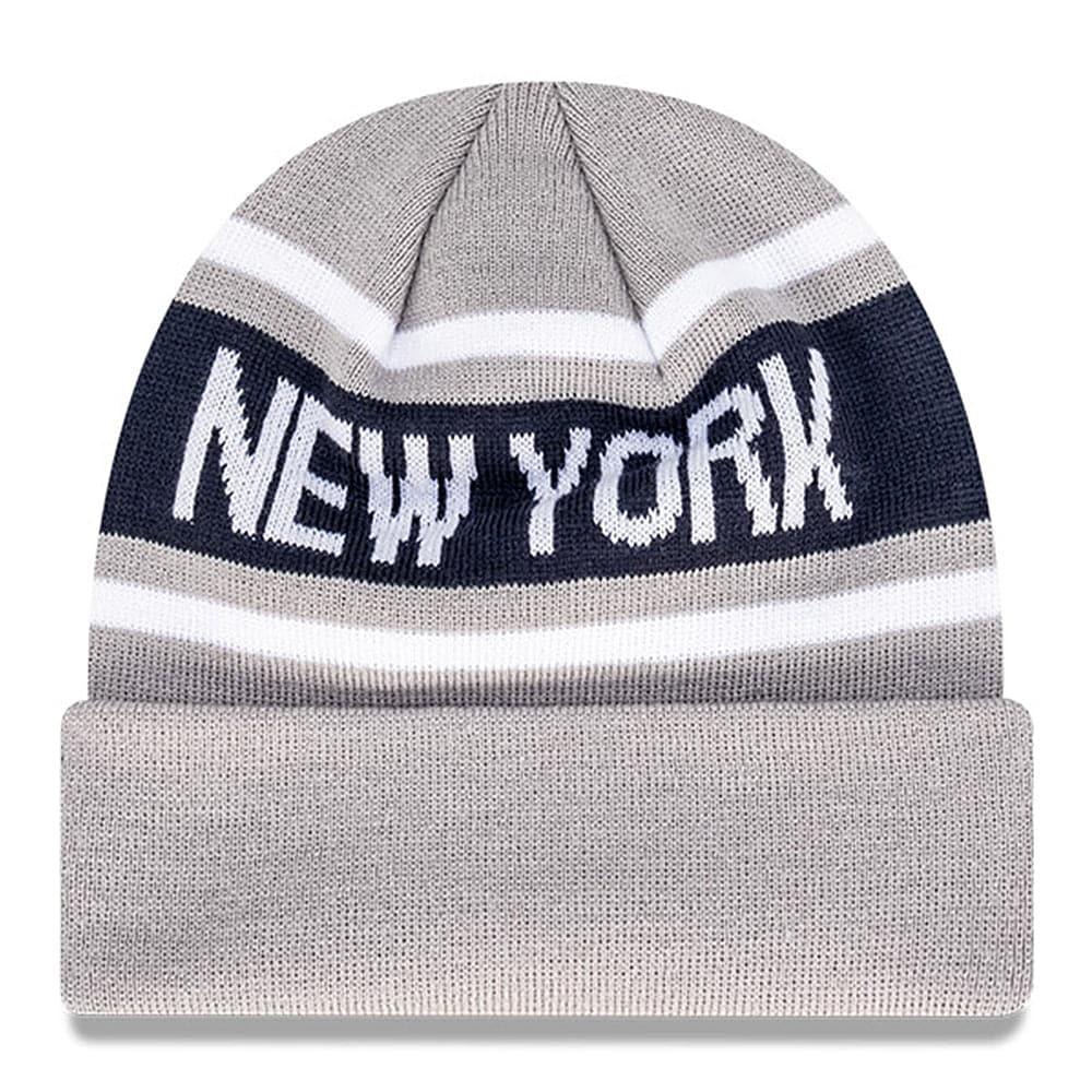 New Era Beanies New York Yankees New Era MLB Team Outline Thin Knit Beanie - Grey