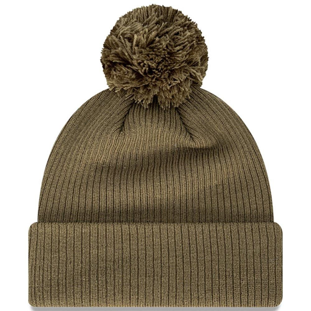 New Era Beanies New York Yankees New Era MLB Team Pom Knit Beanie - Olive