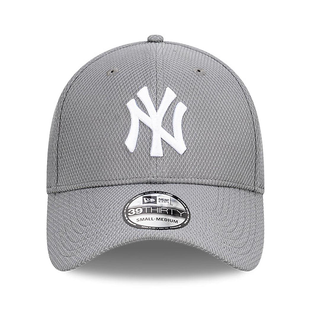 New Era Caps New York Yankees New Era MLB Team Storm Diamond Era 39THIRTY Flex Fiit Curve Hat - Grey