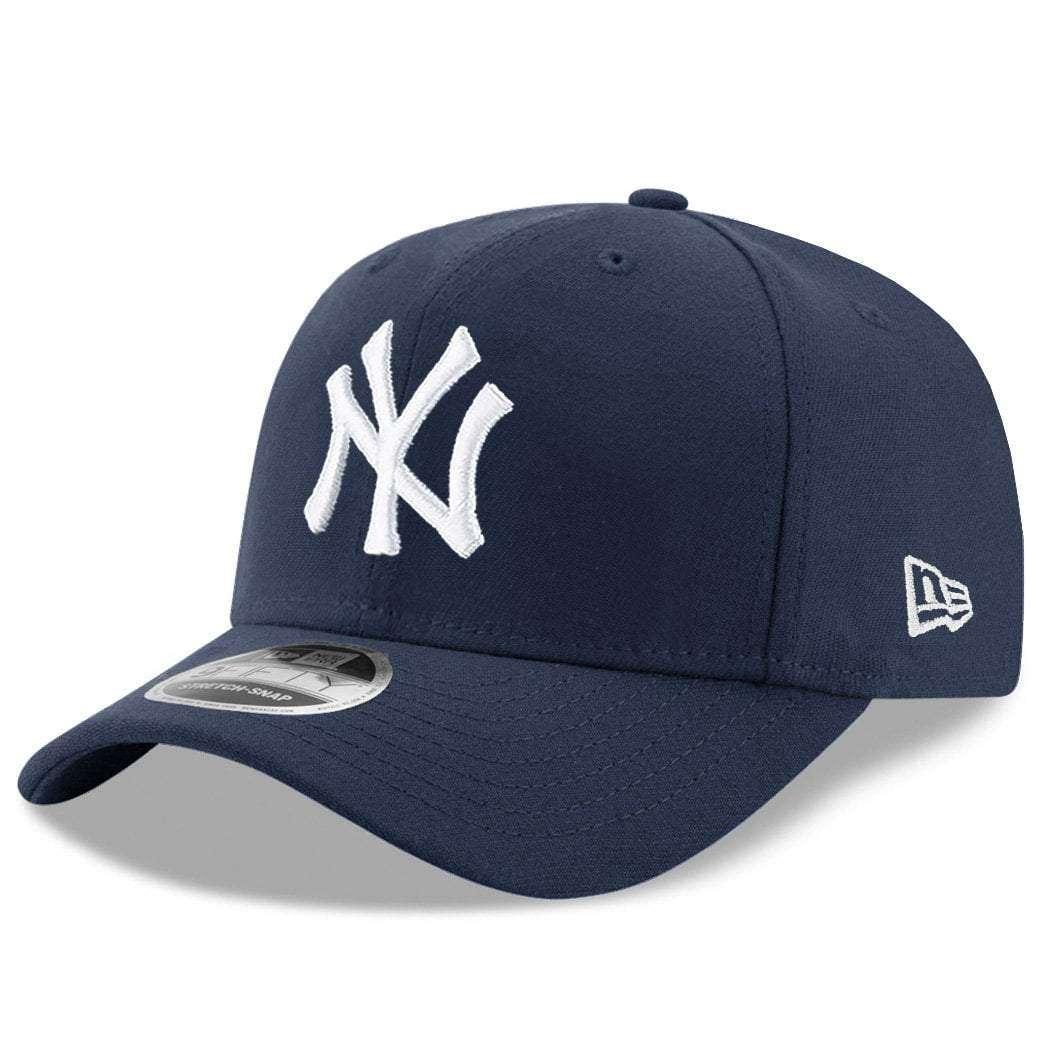 New Era Caps New York Yankees New Era MLB Team Stretch-Snap 9FIFTY Curved Snapback Hat - Navy