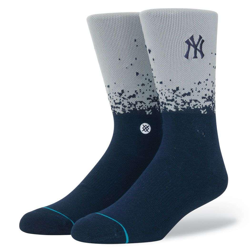 Stance Socks Navy New York Yankees Stance MLB Stadium Fade Crew Socks - Grey