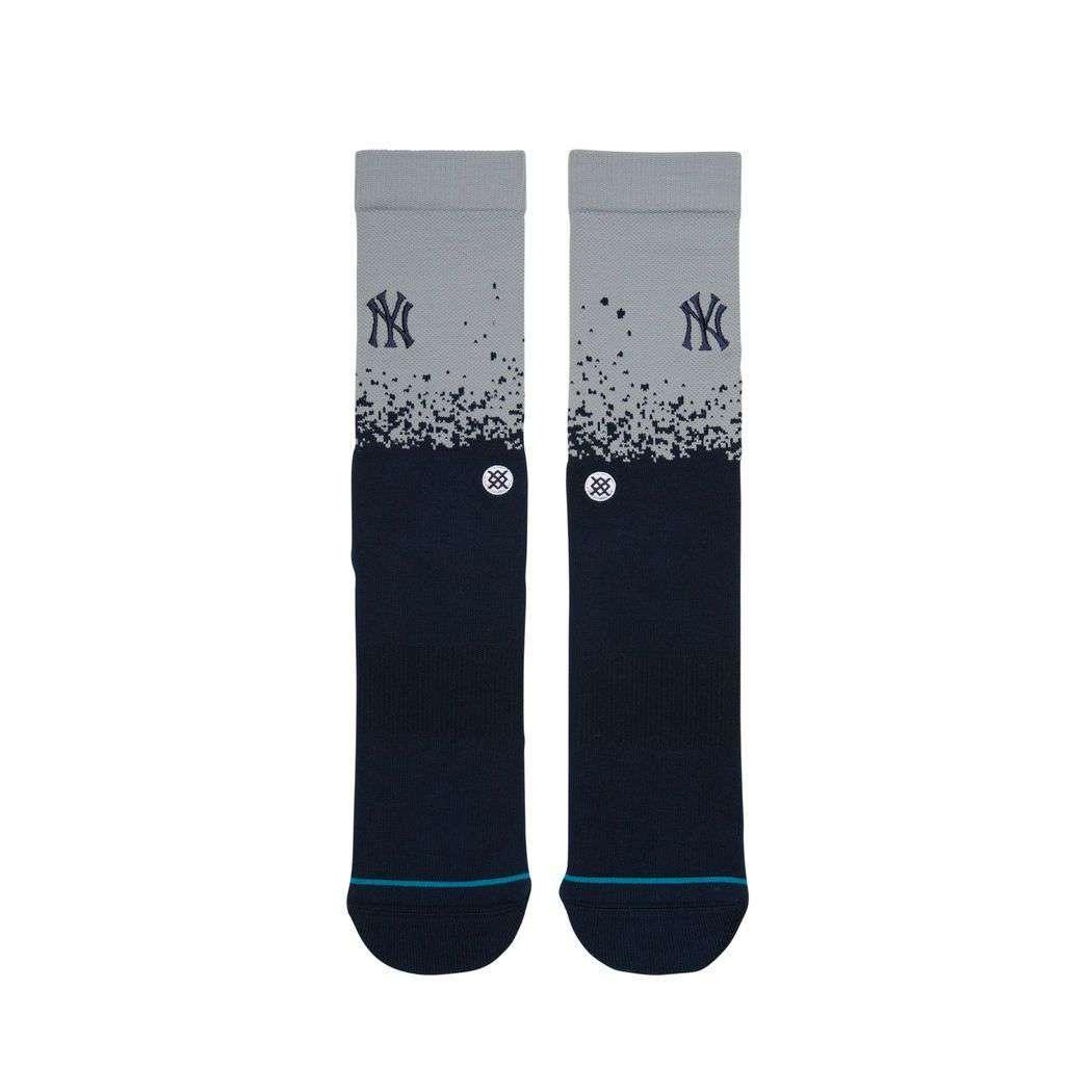 Stance Socks Navy New York Yankees Stance MLB Stadium Fade Crew Socks - Grey