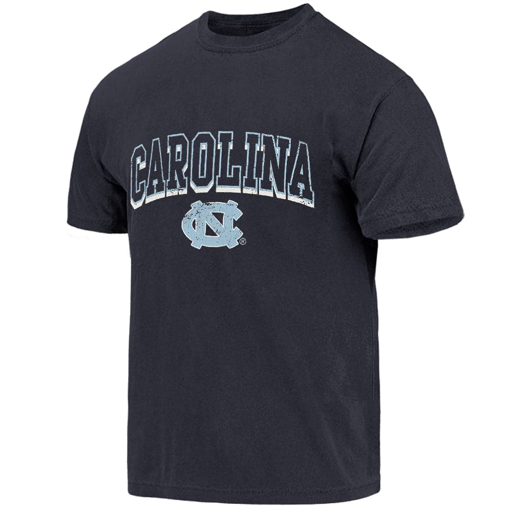 Mitchell And Ness T-Shirts North Carolina Tar Heels Mitchell & Ness NCAA Keyline Vintage T-Shirt - Faded Black