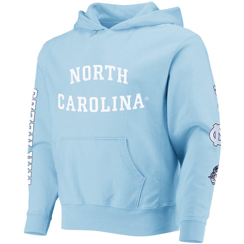 NCAA Branded Jumpers North Carolina Tar Heels NCAA Stamps Vintage Hoodie Jumper - Light Blue
