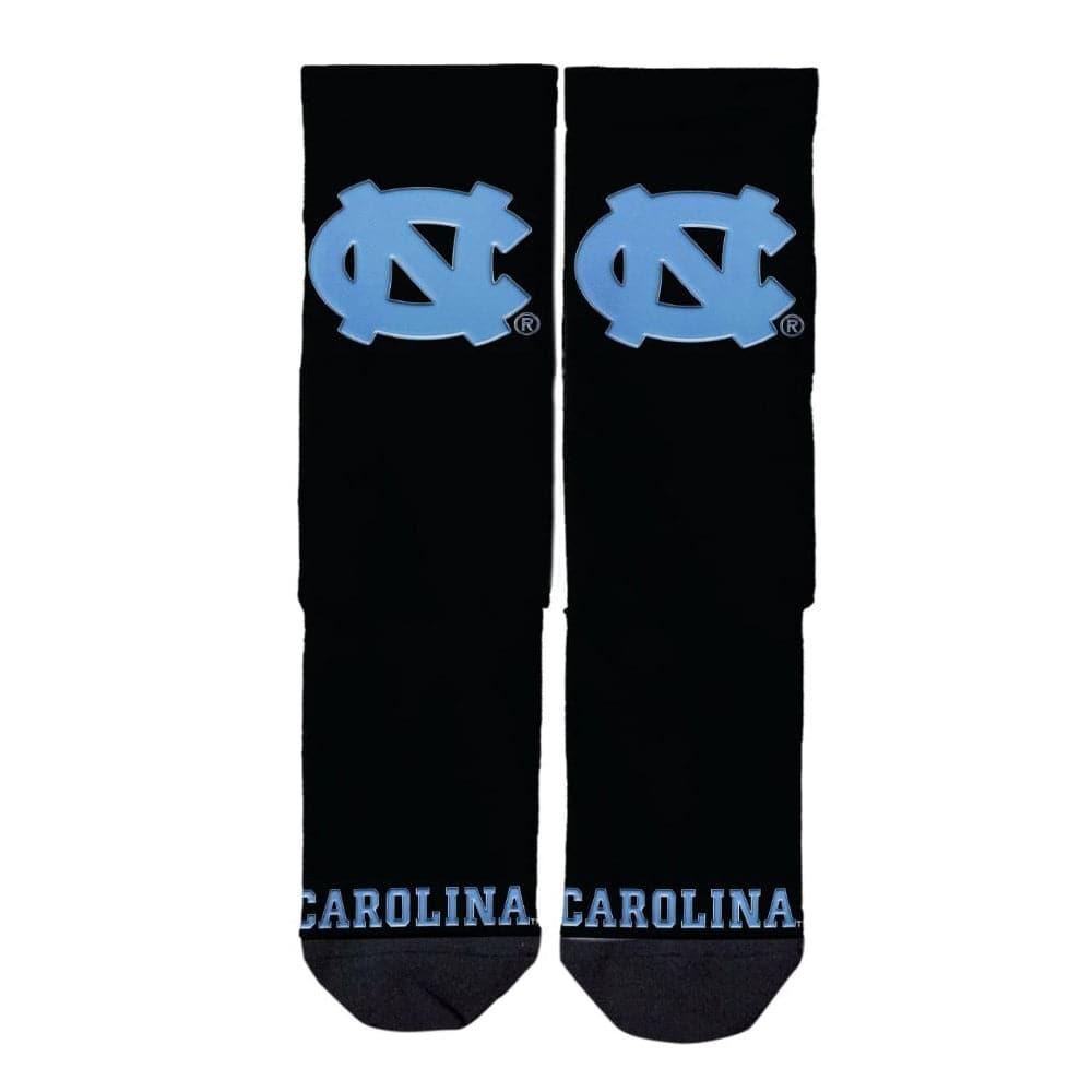 Strideline Socks M/L (8-12 US) North Carolina Tar Heels Strideline NCAA Team Chrome Classic Crew Socks - Black
