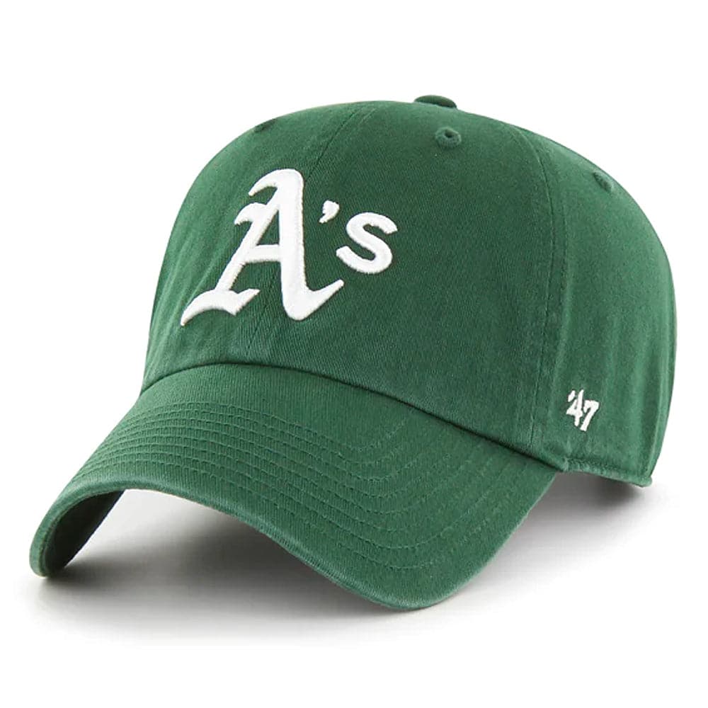 47 Brand Caps Oakland Athletics '47 MLB Team Clean Up Strapback Hat - Green
