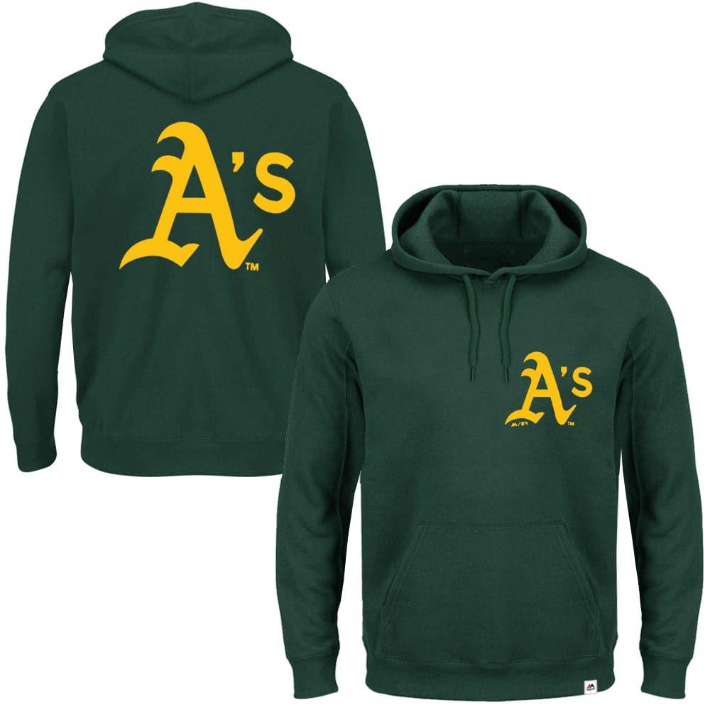 Majestic Athletic Jumpers Oakland Athletics Majestic MLB Duke Hoodie Jumper - Green