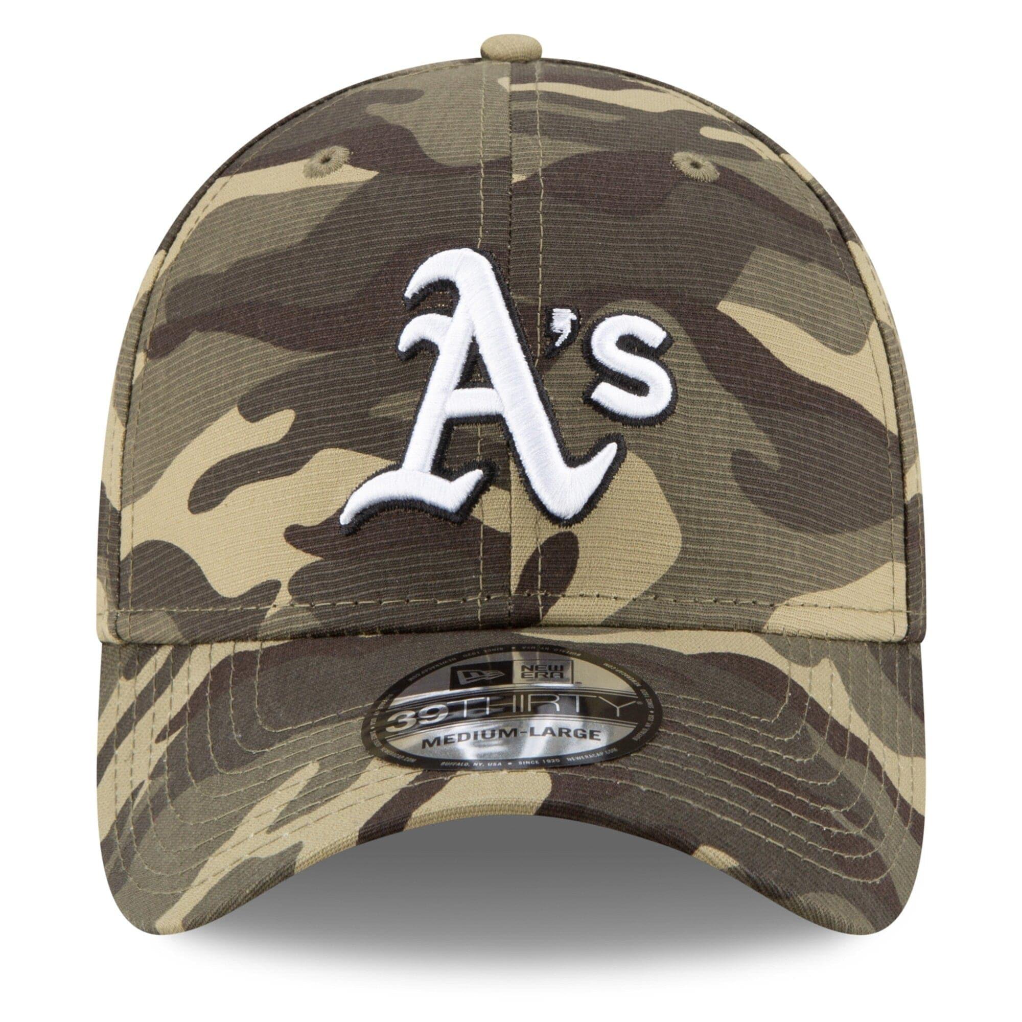 New Era Caps Oakland Athletics New Era MLB 2021 Armed Forces 39THIRTY Flex Fit Curve Hat - Camo