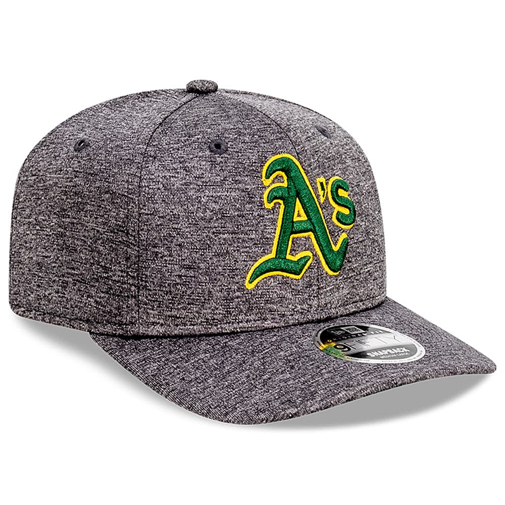 New Era Caps Oakland Athletics New Era MLB Shadow Tech 9FIFTY Pre-Curved Snapback Hat - Graphite