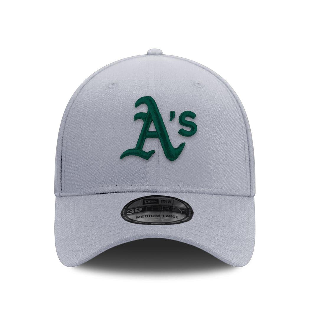 New Era Caps Oakland Athletics New Era MLB Team 39THIRTY Flex Fit Curve Hat - Grey