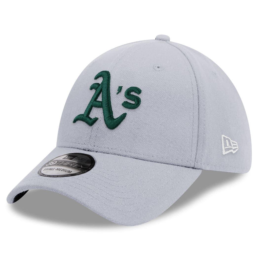 New Era Caps Oakland Athletics New Era MLB Team 39THIRTY Flex Fit Curve Hat - Grey