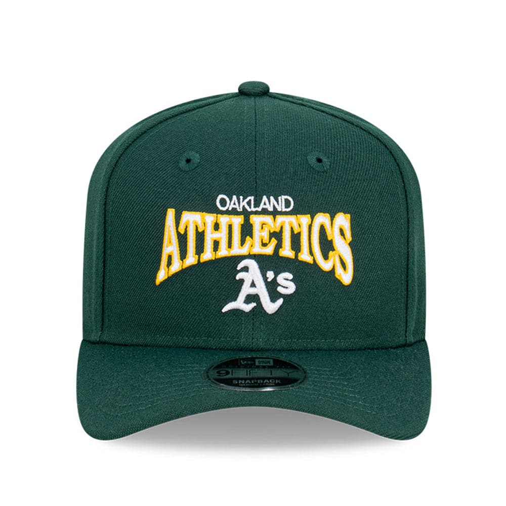 New Era Caps M/L Oakland Athletics New Era MLB Team Arch Pre-Curved OF 9FIFTY Snapback Hat - Green