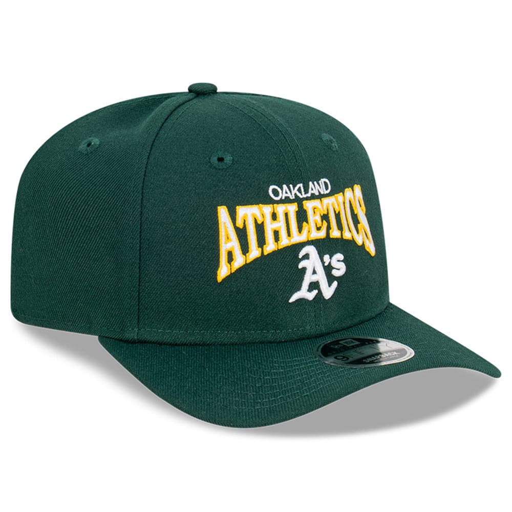 New Era Caps M/L Oakland Athletics New Era MLB Team Arch Pre-Curved OF 9FIFTY Snapback Hat - Green