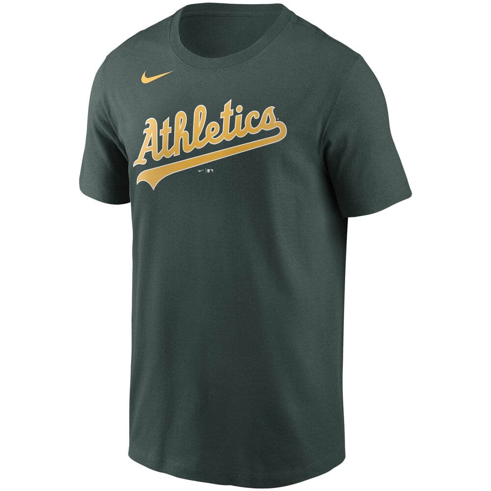 Nike T-Shirts Oakland Athletics Nike MLB Team Wordmark T-Shirt - Green