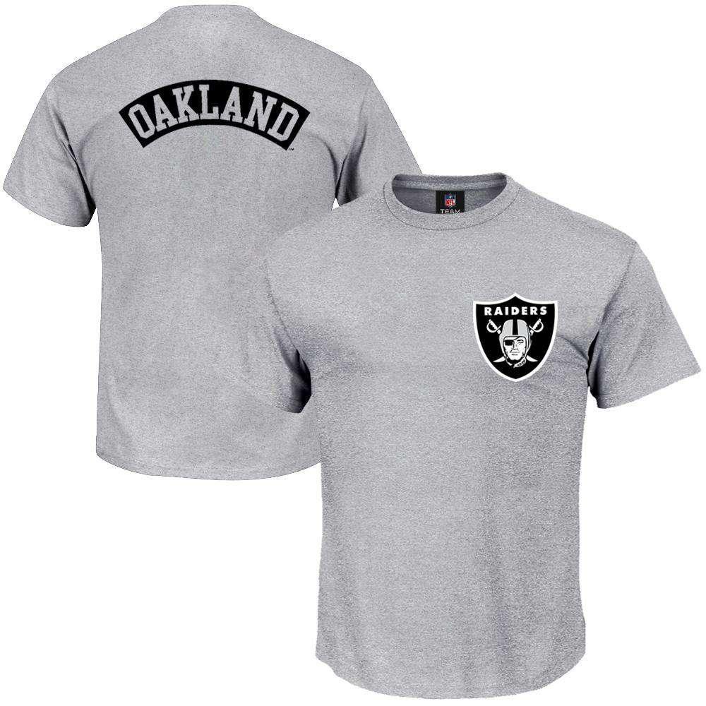 Majestic Athletic T-Shirts XXL Oakland Raiders Majestic NFL Finter T-Shirt - Grey